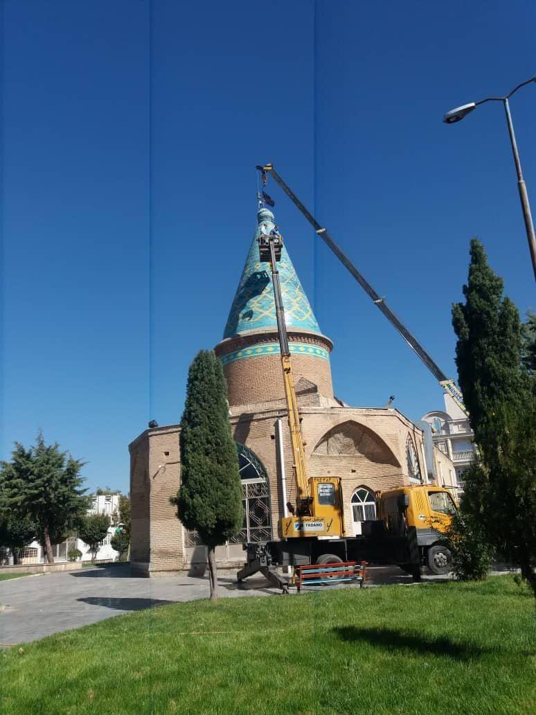 گنبدخانه امام‌زاده زیدالکبیر ابهر مرمت شد